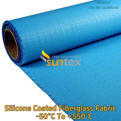 Goedkope groothandel Silicone-gecoate stof Hoogtemperatuurbestendige brandwerende glasvezelstof