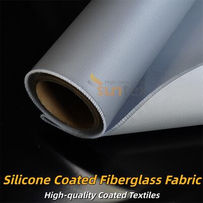 Durable Grey Color Silicone Coated Fiberglass Fabric Double Sided Fire Resistant Fabric Designed for Industrial Insulation