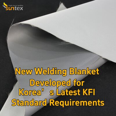 Suntex Grey Silicone Coated Fiberglass Welding Blanket | Korea Latest KFI Standard
