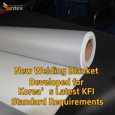 Suntex KFI Certified Custom Welding Fire Blanket High Heat Resistant Fiberglass Fireproof Blanket Anti-Spark Anti-Slag Industrial Welding Safety Protection