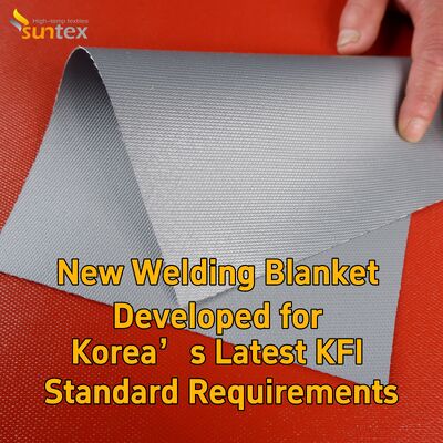 Suntex Grey Silicone Coated Fiberglass Welding Blanket | Korea Latest KFI Standard